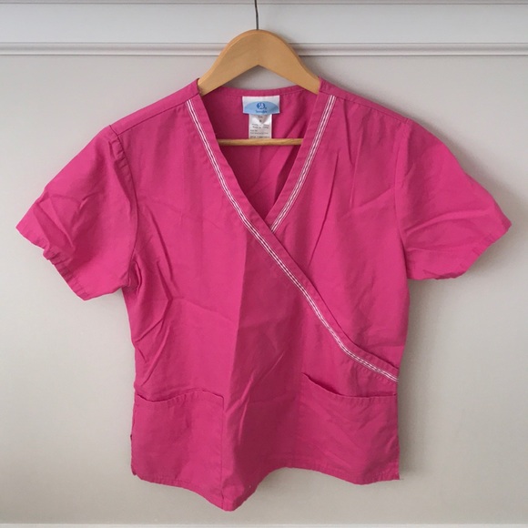 Vintage 90s candy striper scrub top
